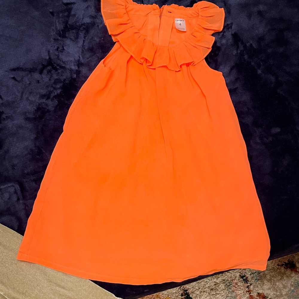 Carter’s Neon Orange Summer Dress- 4T